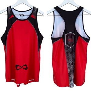 NFINITY Cheer/Dance Wear Red & Black Athletic Work Out Tank Top Size Medium